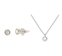 Kate Spade New York Set in Stone Studs & Mini Pendant, Clear/Silver
