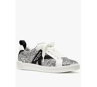 Kate Spade New York Signature Lace Up Sneaker Glitter Ilver