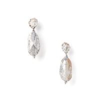 Kate Spade New York Silver Crystal Rock Drop Earrings - Silver