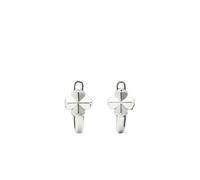 Kate Spade New York Silver Spade Flower Huggies - Silver