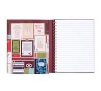 kate spade new york Small Concealed Spiral Notebook, 8.25" x 6.75" Journal Notebook with 112 Lined Pages (Book Club)