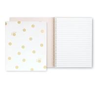 Kate Spade New York Small Concealed Spiral Notebook, 8.25" x 6.75" Journal Notebook with 112 Lined Pages, Joy Dot