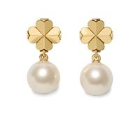 Kate Spade New York Spade Flower Pearl Drop Earrings, White Gold