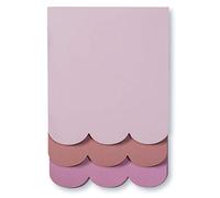 Kate Spade New York Stacked Desktop Notepad, Includes 3 Pink Memo Pads with 75 Sheets, Scallop