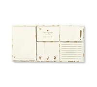 kate spade new york Sticky Note Set, Gold Flamingo Dot | Desk Pad with Small Assorted Adhesive Note Sheets with 75 Pages Each, Cute Stationery for Studying and To-Dos
