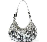 Kate Spade New York The Bangle Shoulder Bag Genuine Leather 29 cm silver colored