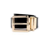 kate spade new york Women's 1.25 Inch Reversible Belt, Black/Gold, Large