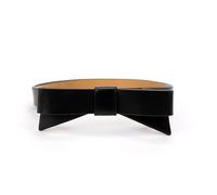 kate spade new york Women's .75 Inch Bow Belt, Black, Medium