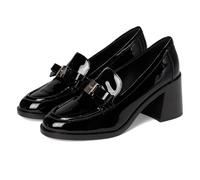 Kate Spade New York Women's Deco Bow Patent Leather Heeled Loafer, Black1, 4 UK
