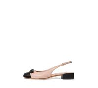 Kate Spade New York Women's Deco Bow Smooth Leather Slingback Pump, Pale Vellum, 4.5 UK