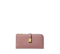 kate spade new york Women's Deco Pebbled Leather Zip Slim Wallet, Dusk Rose, One Size