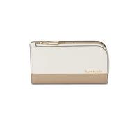 Kate Spade New York Women's Devin Pebbled Leather Small Slim Bifold Wallet, Timeless Taupe Multi, One Size