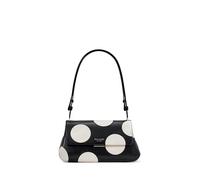 kate spade new york Women's Grace Fine Grain Leather Convertible Shoulder Bag, Polka Dot Black Multi, One Size