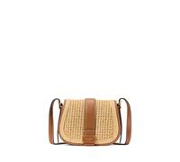 kate spade new york Women's Nouveau Textured Leather Mini Saddle Crossbody Bag, Cavern Clay Straw, S