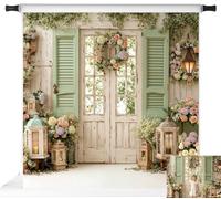 Kate Spring Floral Backdrop for Photography Garden Door Background Photo Fabric Props 10x10ft