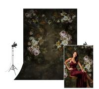Kate Studio Backdrop Black 2x3m luxury vintage oil painting collapsible background Wedding Studio Photo Decoration Backdrop for Photography ins Birthday Collapsible Background