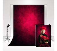 Kate Studio Photography Backdrop Black-red Gradient Retro Portrait Backdrop Halloween Party Atmosphere Photocall for Wedding 2x3m Soft Microfiber Baby Photo Background Props