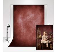 Kate Vintage Red Photo Studio Backdrop 2.5x3m/8x10ft Classic Wedding Photography Props Magazine Photograph Background Luxurious Rococo Style Abstract Velvet Texture Photo Booth