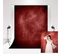 Kate Vintage Red Photo Studio Backdrop 3x3m/10x10ft Classic Wedding Photography Props Magazine Photograph Background Luxurious Rococo Style Abstract Velvet Texture Photo Booth