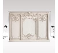 Kate White Modern Fine Art Floral Wall Backdrop for Photography 3x2m/10x6.5ft Classic Interior Decorative Portrait Photo Background Wedding Birthday Background Photo Studio