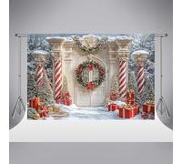 Kate Xmas Winter Snow Scene Forest Fairyland Photography Backdrops 6.5x6.5ft/2x2m Christmas Wreath Portrait Photo Background Decorative Banner Studio Photo Backdrop