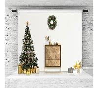 KateHome PHOTOSTUDIOS 3x3m Christmas Interior Photography Background Christmas Fireplace Decoration Backdrop Christmas Shooting Props