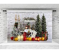 KateHome PHOTOSTUDIOS Christmas Backdrop Christmas Trees Xmas Stocking Socks Background Photography Christmas Decoration Party Banner Photostudio Props 7x5ft(2.2x1.5m)