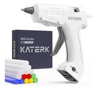 Katerk 3.7V Cordless Hot Glue Gun Kit, 90s Fast Heating, Mini Glue Gun with 15 Glue Sticks, USB-C Rechargeable with 2000mAh Built-in Battery, Ideal for DIY, Gift Making,School Crafts & Repairs White