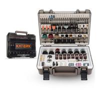 Katerk 420PCS Rotary Tool Accessories Kit Universal Drill Bit Tool Set Fits Dremel Rotary Tool 1/8" Shanks for Easy Cutting, Sanding, Polishing, Carving, Grinding, Sharpening, Drilling, Engraving