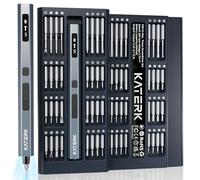 KATERK 64 Bits Precision Screwdriver Set, Mini Electric Screwdriver Set, Small Cordless Screwdriver with LED Light, Magnetic Storage, Repair Tool Kit for Electronics Phone Camera Laptop Watch