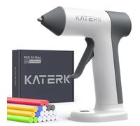 Katerk Cordless Hot Glue Gun Kit, 30s Fast Heating, Mini Glue Gun with 20 Glue Sticks, Compact & Portable with 2500mAh Built-in Battery, Auto Shut-Off, Ideal for DIY, School Crafts & Repairs (White)