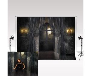 Kate's Horror Night Decoration - 3x3m/10x10ft Ancient Prison Decoration for Halloween Horror Atmosphere, Video Shooting Props, Party Cosplay Backdrop