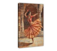 Kathak Dance Art Print_ Indian Classical Dance Illustration Canvas Poster Bedroom Decor Landscape Office Room Decor Gift 8" L X 12" W