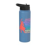 Kathak Dancer Beauty Classical Indian Dance Drama Rhythm Stainless Steel Insulated Water Bottle