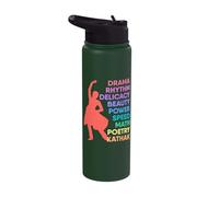 Kathak Dancer Beauty Classical Indian Dance Drama Rhythm Stainless Steel Insulated Water Bottle