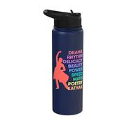 Kathak Dancer Beauty Classical Indian Dance Drama Rhythm Stainless Steel Insulated Water Bottle