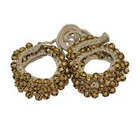 Kathak Dancing Ghungroo Bells Anklet Pair Big Tied with Cotton Cord Indian Brass Anklets/Ghungroo Belly-dance Music Classes Craft (100+100)