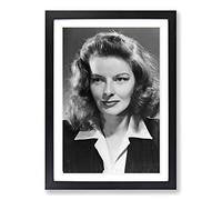 Katharine Hepburn Framed Print | A2 Oak Framed Wall Art | Ready to Hang | Modern Nature Picture | Living Room Bedroom Lounge Office