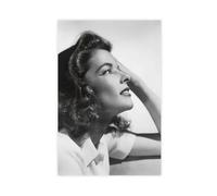 Katharine Hepburn Studio Portrait C. 1940 by Bull, Black & White Canvas Poster Wall Art Decor Print Picture Paintings for Living Room Bedroom Decoration 12x18inch(30x45cm)