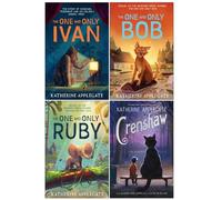 Katherine Applegate Collection 4 Books Set (Crenshaw, The One and Only Ivan, The One and Only Bob, The One and Only Ruby)