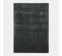 Katherine Carnaby Luxury Sheen Stripe Deep Pile Rug - Extra Large - Black & Champagne Gold