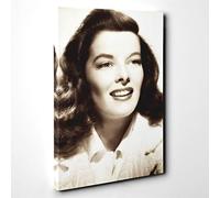 Katherine Hepburn Sepia Canvas Print | Gallery Wrapped 30mm Frame Wall Art | 30x20 inches | Ready to Hang | Modern Picture | Living Room Bedroom Lounge Office