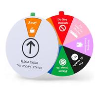 Kathfly 2 Pack 8 Inch Rotating Office Door Sign with 8 State Diagram Come in, Do Not Disturb, Away, in a Meeting, Leaving Today, Having Lunch, Working from Home, I'll Be Right Back(White)