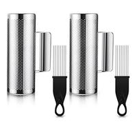 Kathfly 4 Pcs Guiro Instrument Metal Stainless Steel Musical Latin Percussion Training Tool with Scrapers for Live Performance(3 x 8 Inch)