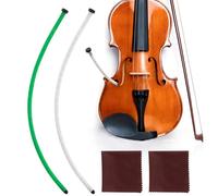 Kathfly 4 Pcs Violin Humidifier Instrument Accessory Violin Sound Hole F Hole Humidifier with Microfiber Cleaning Cloth to Prevent Cracking Buzzing Protruding Fret Ends Top Sink Dryness (White, Green)