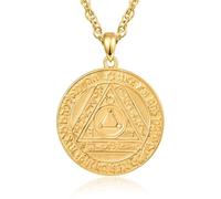 KATHLU Witch Necklace for Women, Witch Knot Pendant, Tetragram Necklace, Hecate, Lilith Necklace, Pentagram, Triple Moon, Goddess Jewelry, Medium, Sterling Silver, Moonstone