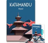 Kathmandu Nepal Everest 1000 Piece Jigsaw Puzzles for Adults Gifts,Decompressing Intellectual Educational Toy Great Gifts And Toys 50x75cm