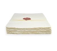 Kathmandu Valley Co. 8.5x11 inch 100% Cotton 90 GSM, Off-White Vintage Deckle-Edge Handmade Printer Paper from Recycled Textile Surplus for Inkjet and Laser Printers (100 Sheets)