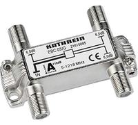 Kathrein EBC 03/G 3-Way Splitter F Connector 5-1218 MHz and UHF Compatible, TV Cable, Silver