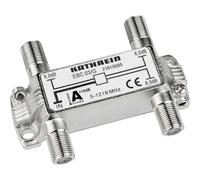 Kathrein EBC 03/G 3-Way Splitter F Connector 5-1218 MHz and UHF Compatible, TV Cable, Silver
